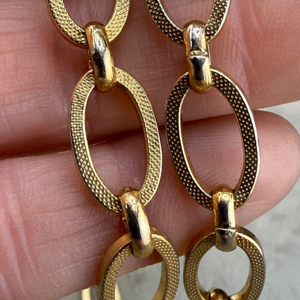 Vintage Monet Necklace Gold Tone Chain Link Opera Flapper 54" - Picture 4 of 8